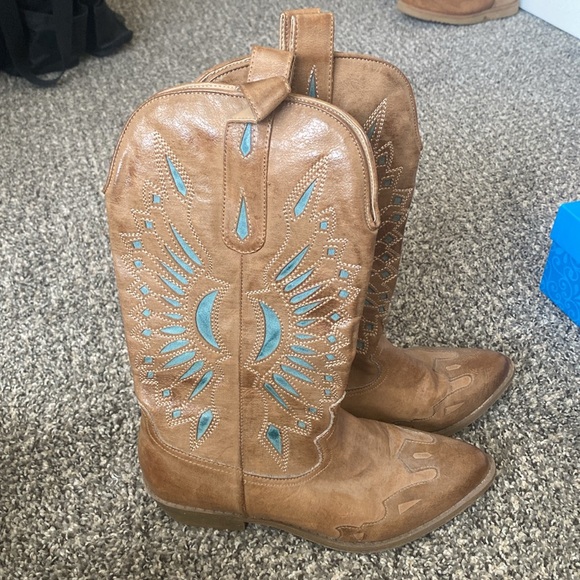 Brand New Coconuts Bandera Cowboy Boot | size 8 | Never Worn Brown Boots | boho - Picture 5 of 7